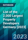 List of the 2,000 Largest Property Developers Germany [2023]- Product Image